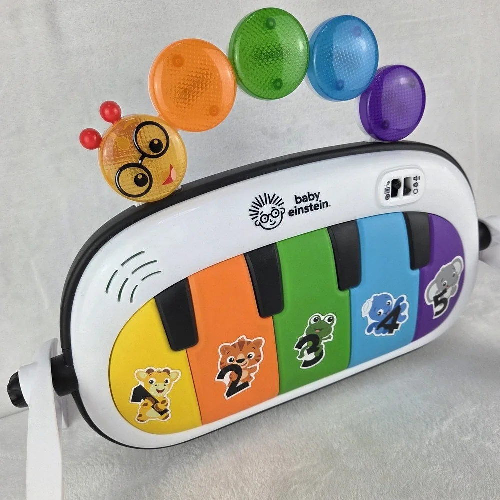 Baby Einstein Kickin Tunes Piano with Legs 4 Language Tummy Time Tested